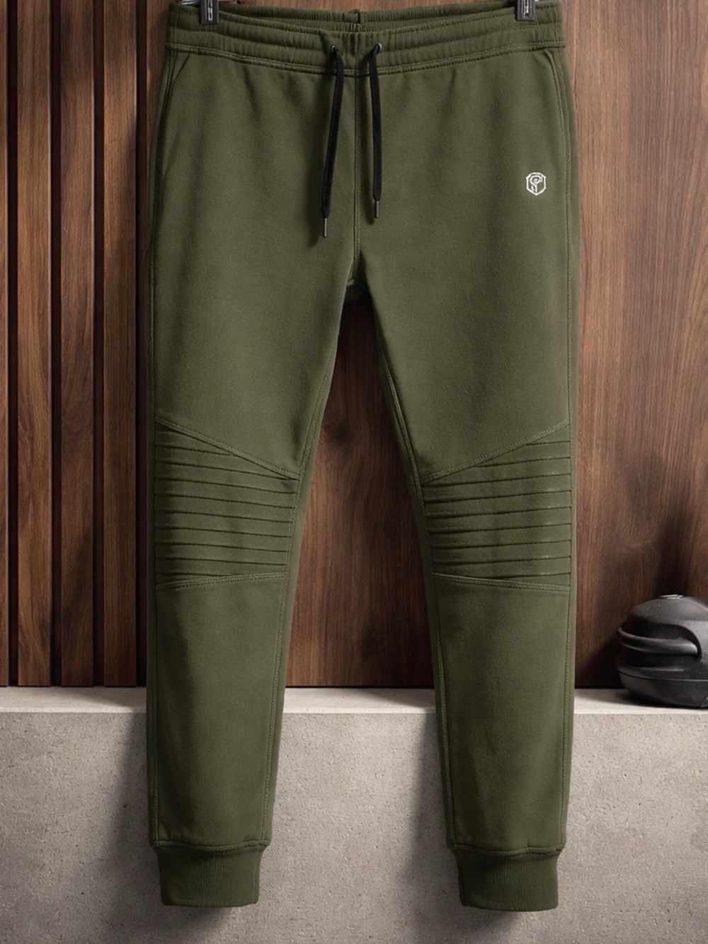 Born Primitive Olive Green Moto-Panel Joggers